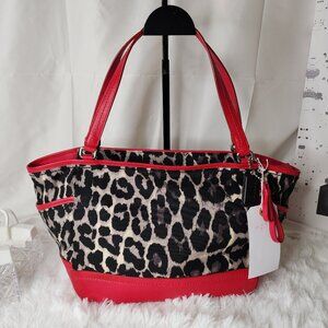 Coach Parker Ocelot Print Handbag E1380-F23278